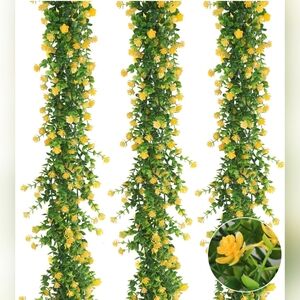 Artificial Yellow Flower Garland 3-Pack